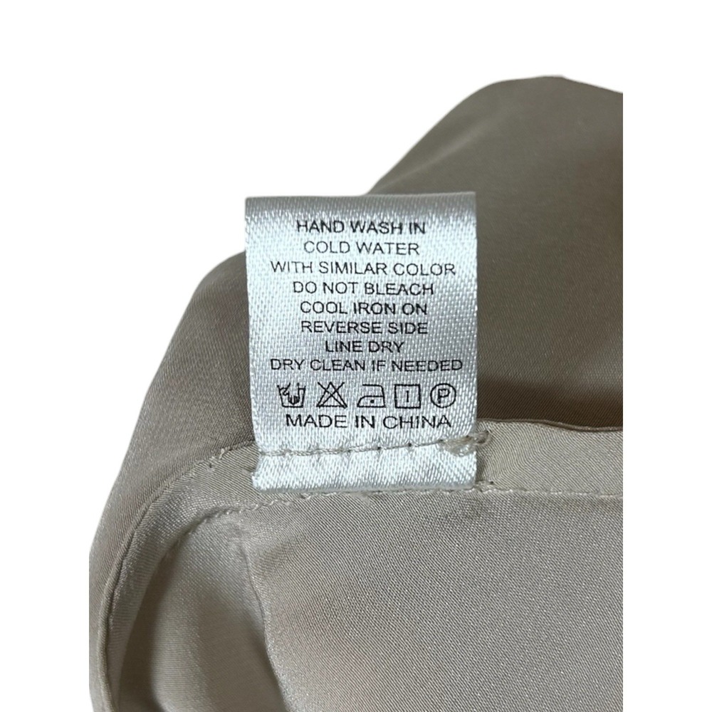 Quince Satin Midi Skirt in Light Champagne - Picture 6 of 7
